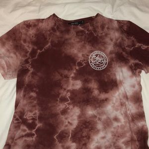 A M pinky tie-dye shirt from Obey!